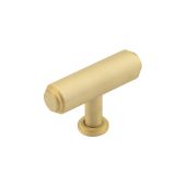 BUR502SB Frelan Hardware Burlington Belgrave 60mm T Bar Stepped Cupboard Knob Satin Brass