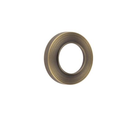 Click Here To Enlarge This Photo Of BUR55AB Frelan Hardware Burlington Knurled Outer Roses for Levers and Turn & Releases Antique Brass