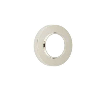 Click Here To Enlarge This Photo Of BUR55PN Frelan Hardware Burlington Knurled Outer Roses for Levers and Turn & Releases Polished Nickel