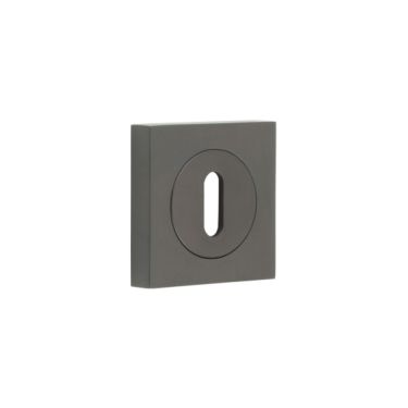 Click Here To Enlarge This Photo Of BUR-60DB-171DB Frelan Hardware Burlington Standard Keyway Escutcheon on Square Plain Rose Dark Bronze