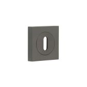 BUR-60DB-171DB Frelan Hardware Burlington Standard Keyway Escutcheon on Square Plain Rose Dark Bronze
