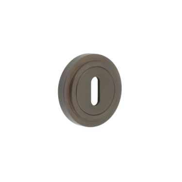 Click Here To Enlarge This Photo Of BUR-60DB-73DB Frelan Hardware Burlington Standard Keyway Escutcheon on Stepped Rose Dark Bronze
