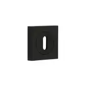 BUR-60MB-171MB Frelan Hardware Burlington Standard Keyway Escutcheon on Square Plain Rose Matt Black