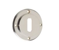 BUR60PN Frelan Hardware Burlington Standard Keyway Escutcheon (No Outer Rose) Polished Nickel