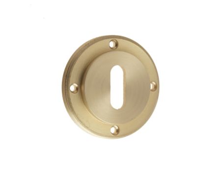 Click Here To Enlarge This Photo Of BUR60SB Frelan Hardware Burlington Standard Keyway Escutcheon (No Outer Rose) Satin Brass