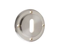 BUR60SN Frelan Hardware Burlington Standard Keyway Escutcheon (No Outer Rose) Satin Nickel