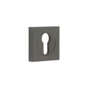 BUR-61DB-171DB Frelan Hardware Burlington Euro Profile Escutcheon on Square Plain Rose Dark Bronze