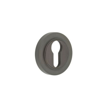 Click Here To Enlarge This Photo Of BUR-61DB-71DB Frelan Hardware Burlington Euro Profile Escutcheon on Plain Rose Dark Bronze