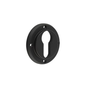 Click Here To Enlarge This Photo Of BUR61MB Frelan Hardware Burlington Euro Profile Escutcheon (No Outer Rose) Matt Black