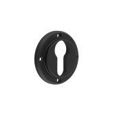 BUR61MB Frelan Hardware Burlington Euro Profile Escutcheon (No Outer Rose) Matt Black