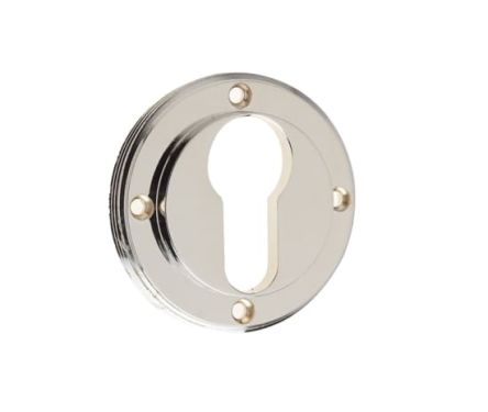 Click Here To Enlarge This Photo Of BUR61PN Frelan Hardware Burlington Euro Profile Escutcheon (No Outer Rose) Polished Nickel