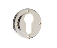 BUR61PN Frelan Hardware Burlington Euro Profile Escutcheon (No Outer Rose) Polished Nickel