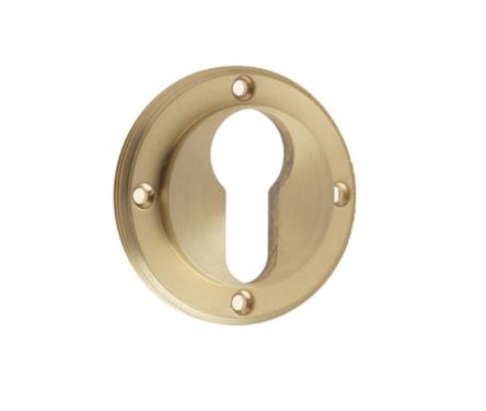 Click Here To Enlarge This Photo Of BUR61SB Frelan Hardware Burlington Euro Profile Escutcheon (No Outer Rose) Satin Brass