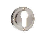 BUR61SN Frelan Hardware Burlington Euro Profile Escutcheon (No Outer Rose) Satin Nickel