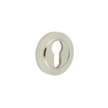 Click Here To Enlarge This Photo Of BUR-61SN-71SN Frelan Hardware Burlington Euro Profile Escutcheon on Plain Rose Satin Nickel
