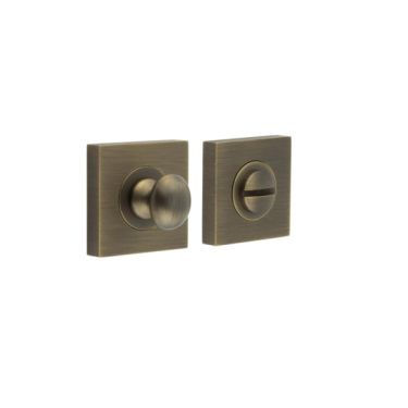 Click Here To Enlarge This Photo Of BUR-80AB-150AB Frelan Hardware Burlington Turn & Release (Inner 1) Square Plain Rose Antique Brass