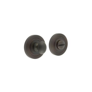 Click Here To Enlarge This Photo Of BUR-80DB-53DB Frelan Hardware Burlington Turn & Release (Inner 1) Reeded Rose Dark Bronze