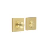 BUR-80SB-150SB Frelan Hardware Burlington Turn & Release (Inner 1) Square Plain Rose Satin Brass