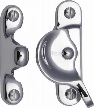 Click Here To Enlarge This Photo Of V2060-PC Heritage Brass Fitch Pattern Sash Fastener Polished Chrome Finish