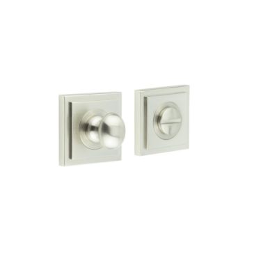 Click Here To Enlarge This Photo Of BUR-80SN-152SN Frelan Hardware Burlington Turn & Release (Inner 1) Square Stepped Rose Satin Nickel