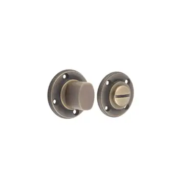 Click Here To Enlarge This Photo Of BUR81AB Frelan Hardware Burlington Turns & Release (Inner 3) (No Outer Rose) Antique Brass