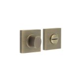 BUR-81AB-150AB Frelan Hardware Burlington Turn & Release (Inner 3) Square Plain Rose Antique Brass