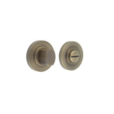 Click Here To Enlarge This Photo Of BUR-81AB-50AB Frelan Hardware Burlington Turn & Release (Inner 3) Plain Rose Antique Brass