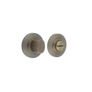 Click Here To Enlarge This Photo Of BUR-81AB-51AB Frelan Hardware Burlington Turn & Release (Inner 3) Chamfered Rose Antique Brass