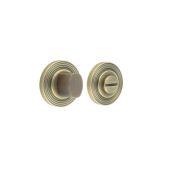 BUR-81AB-53AB Frelan Hardware Burlington Turn & Release (Inner 3) Reeded Rose Antique Brass