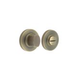 BUR-81AB-55AB Frelan Hardware Burlington Turn & Release (Inner 3) Knurled Rose Antique Brass