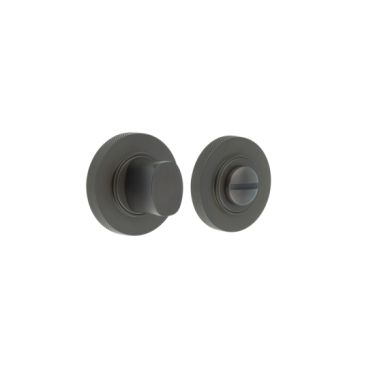 Click Here To Enlarge This Photo Of BUR-81DB-55DB Frelan Hardware Burlington Turn & Release (Inner 3) Knurled Rose Dark Bronze