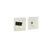 BUR-81PN-150PN Frelan Hardware Burlington Turn & Release (Inner 3) Square Plain Rose Polished Nickel