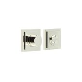 BUR-81PN-152PN Frelan Hardware Burlington Turn & Release (Inner 3) Square Stepped Rose Polished Nickel