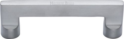 Click Here To Enlarge This Photo Of C0345 96-SC Heritage Brass Cabinet Pull Apollo Design 96mm ctc Satin Chrome Finish