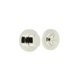 BUR-81PN-55PN Frelan Hardware Burlington Turn & Release (Inner 3) Knurled Rose Polished Nickel