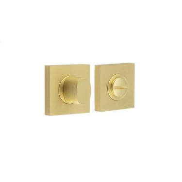 Click Here To Enlarge This Photo Of BUR-81SB-150SB Frelan Hardware Burlington Turn & Release (Inner 3) Square Plain Rose Satin Brass