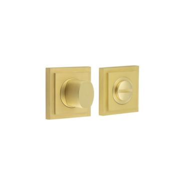 Click Here To Enlarge This Photo Of BUR-81SB-152SB Frelan Hardware Burlington Turn & Release (Inner 3) Square Stepped Rose Satin Brass