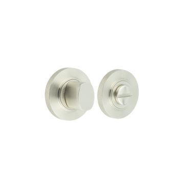 Click Here To Enlarge This Photo Of BUR-81SN-55SN Frelan Hardware Burlington Turn & Release (Inner 3) Knurled Rose Satin Nickel