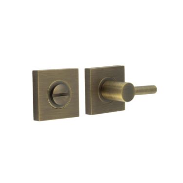 Click Here To Enlarge This Photo Of BUR-82AB-150AB Frelan Hardware Burlington Easy Turn & Release on Square Plain Rose Antique Brass