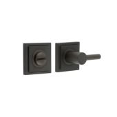 BUR-82DB-152DB Frelan Hardware Burlington Easy Turn & Release on Square Stepped Rose Dark Bronze