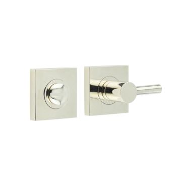Click Here To Enlarge This Photo Of BUR-82PN-150PN Frelan Hardware Burlington Easy Turn & Release on Square Plain Rose Polished Nickel