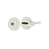 BUR-82PN-55PN Frelan Hardware Burlington Easy Turn & Release on Knurled Rose Polished Nickel