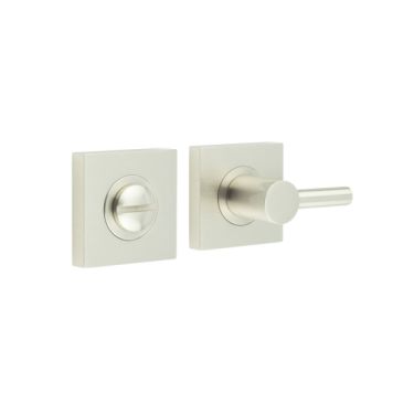Click Here To Enlarge This Photo Of BUR-82SN-150SN Frelan Hardware Burlington Easy Turn & Release on Square Plain Rose Satin Nickel
