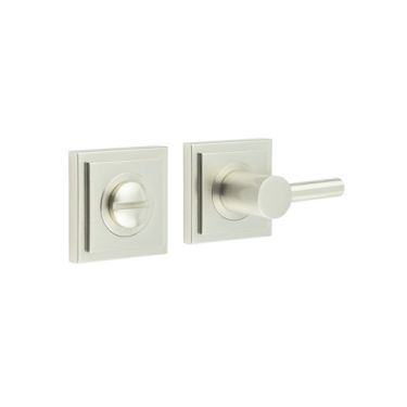 Click Here To Enlarge This Photo Of BUR-82SN-152SN Frelan Hardware Burlington Easy Turn & Release on Square Stepped Rose Satin Nickel