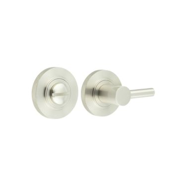 Click Here To Enlarge This Photo Of BUR-82SN-55SN Frelan Hardware Burlington Easy Turn & Release on Knurled Rose Satin Nickel