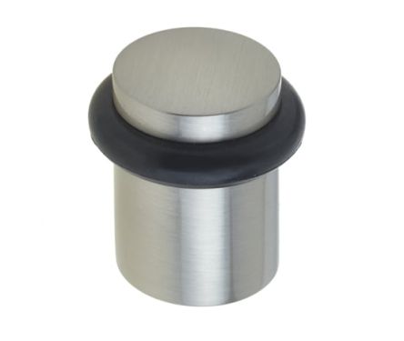 Click Here To Enlarge This Photo Of BUR960SN Frelan Hardware Burlington Plain Floor Mounted Door Stop 40mm Dia Satin Nickel