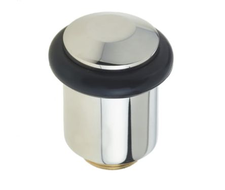 Click Here To Enlarge This Photo Of BUR961PN Frelan Hardware Burlington Chamfered Floor Mounted Door Stop 40mm Dia Polished Nickel