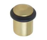BUR961SB Frelan Hardware Burlington Chamfered Floor Mounted Door Stop 40mm Dia Satin Brass
