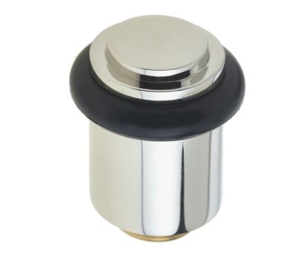Click Here To Enlarge This Photo Of BUR962PN Frelan Hardware Burlington Stepped Floor Mounted Door Stop 40mm Dia Polished Nickel