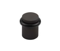 BUR964DB Frelan Hardware Burlington Knurled Floor Mounted Door Stop 40mm Dia Dark Bronze